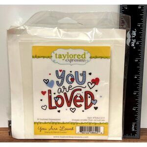 Taylored Expressions You Are Loved Stamp & Stencil Combo Set TEALC213